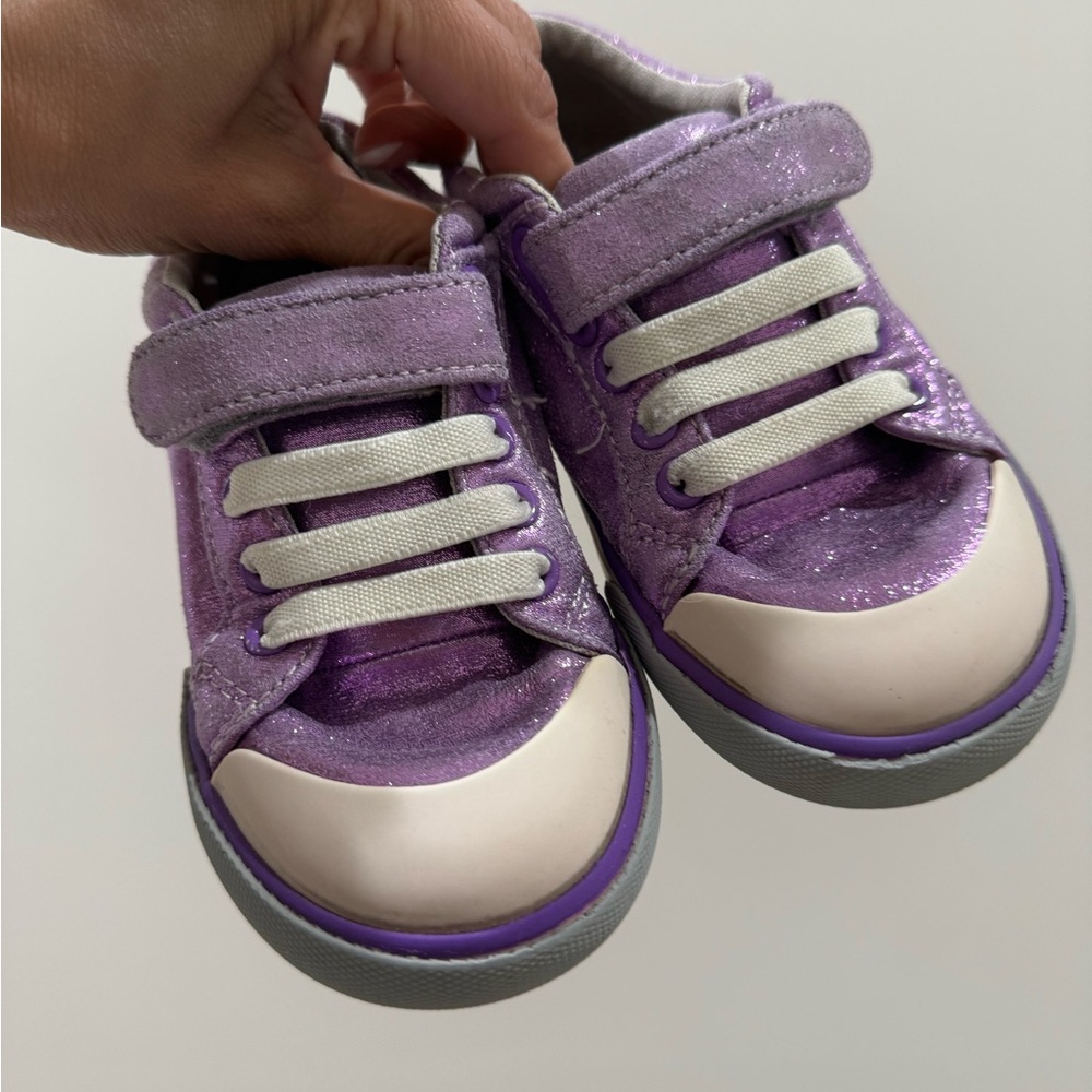 Girl shoes brand;see Kai run size;11 color; purple shimmer